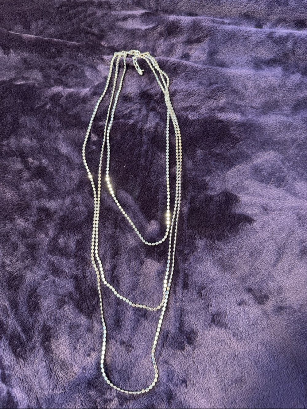 Silver-Tone Layered Beaded Necklace - Elegant Women’s Jewelry